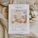 Search for twin birth announcement cards Typography