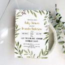 Search for watercolor greenery baby shower invitations Green and gold