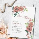 Search for love in bloom invitations Watercolor