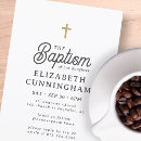 Search for elegant christening invitations Black and white