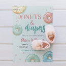 Search for mint green blue baby shower invitations Doughnut