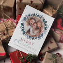 Search for elegant script christmas cards Wreath