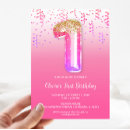 Search for confetti 1st birthday invitations Cute