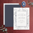 Search for navy blue floral invitations Vintage