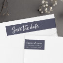 Search for navy save the date return address labels Stylish