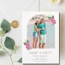 Search for flowers wedding save the dates Tropical