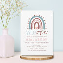 Search for wild one girl birthday invitations Cute