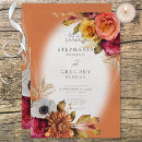 Search for fuchsia and orange wedding invitations Elegant