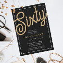 Search for black 60th birthday invitations Chic