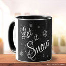 Search for white snow mugs Typography
