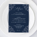 Search for navy blue wedding menus Classic