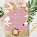 Search for gold safari baby shower invitations Jungle