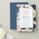 Search for navy and pink bridal shower invitations Watercolor