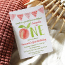 Search for one sweet peach birthday invitations Whimsical