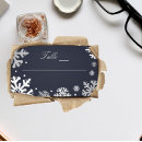 Search for snowflake place cards Navy blue
