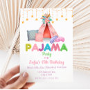 Search for pajama birthday invitations Girls pajama party
