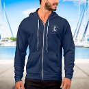 Search for boat captain hoodies Navy blue and white