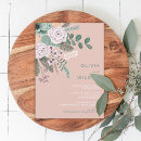 Search for sage green and blush pink wedding invitations Eucalyptus