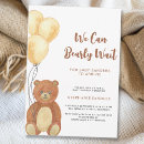 Search for teddy bear balloons invitations We can bearly wait