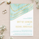 Search for aqua and gold wedding invitations Agate