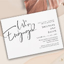 Search for white engagement party invitations Calligraphy