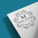 Search for monogram address rubber stamps Modern minimalist