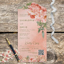 Search for peach floral invitations Peonies