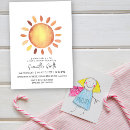 Search for sunshine baby shower invitations Watercolor sun