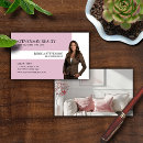 Search for pink real estate business cards Realtor