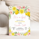 Search for pink lemonade baby shower invitations Floral