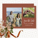 Search for burnt orange save the dates Script typography