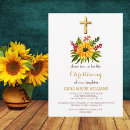 Search for sunflowers christening invitations Gender neutral