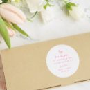 Search for pink round wedding stickers Modern minimalist