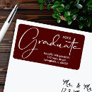 Search for maroon return address labels Graduation