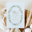 Search for blue floral wreath invitations Elegant