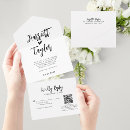 Search for love wedding invitations Black and white