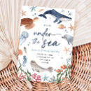 Search for whale birthday invitations Oneder the sea