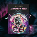 Search for karaoke birthday invitations Neon