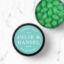 Search for stylish modern wedding stickers Thank you