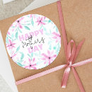 Search for romantic floral design stickers Watercolor flowers