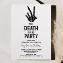 Search for funny skeletons invitations Black and white