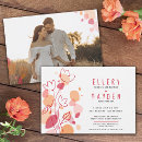 Search for coral red wedding invitations Orange