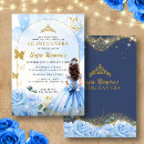 Search for navy blue gold quinceanera invitations Miss quince mexican