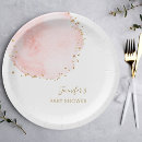 Search for floral baby shower plates Watercolor