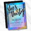 Search for trendy 30th birthday invitations Script calligraphy typography