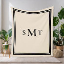 Search for letter blankets Monogrammed