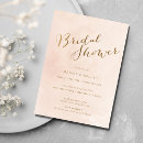 Search for pink and gold bridal shower invitations Elegant