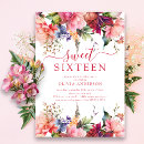 Search for watercolor sweet 16 invitations Calligraphy