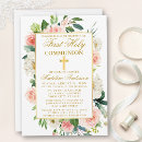 Search for pink and gold first communion invitations 1st communion girl