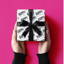 Search for happy 40th birthday wrapping paper Black